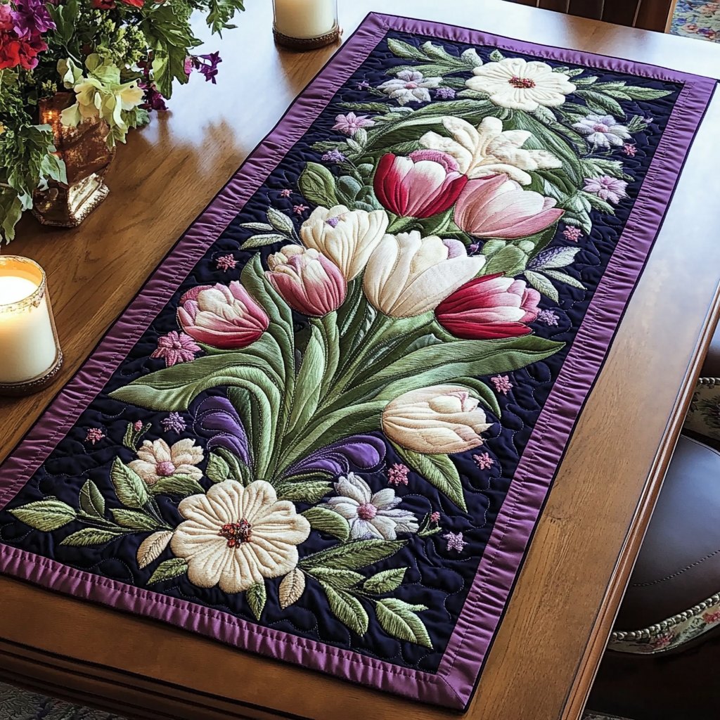 Vibrant Petals Table Runner