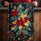 Vibrant Poinsettia Table Runner