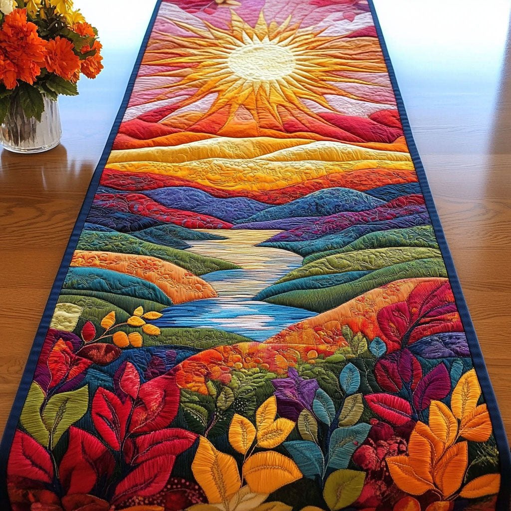 Vibrant Stream Table Runner