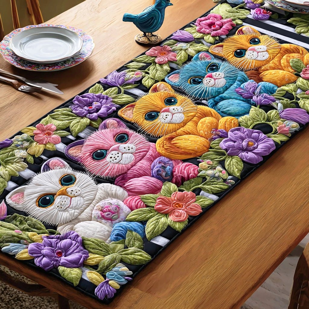 Vibrant Tail Whirl Table Runner