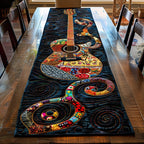 Vibrant Guitar Harmony Table Runner