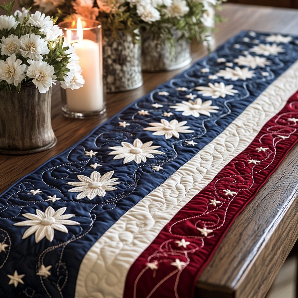 Victory Stripes Table Runner