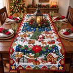 Village Night of Santa Table Runner