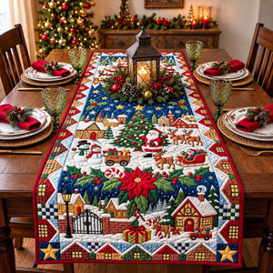 Village Night of Santa Table Runner - Made to Order