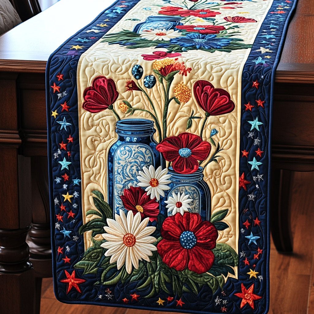 Vintage Americana Blossoms Table Runner