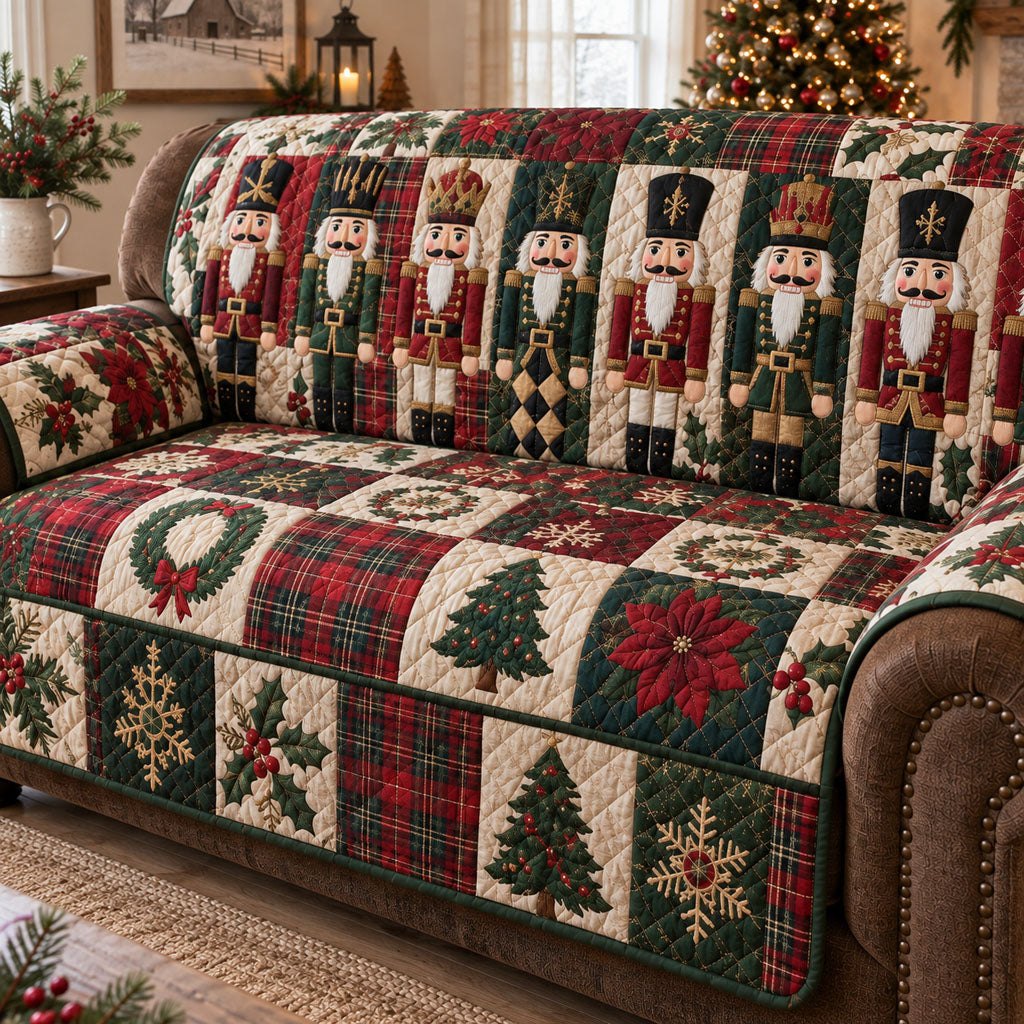 Vintage Christmas Charm Sofa Cover