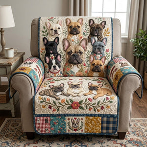 Vintage Floral Frenchies Sofa Cover - Made to Order
