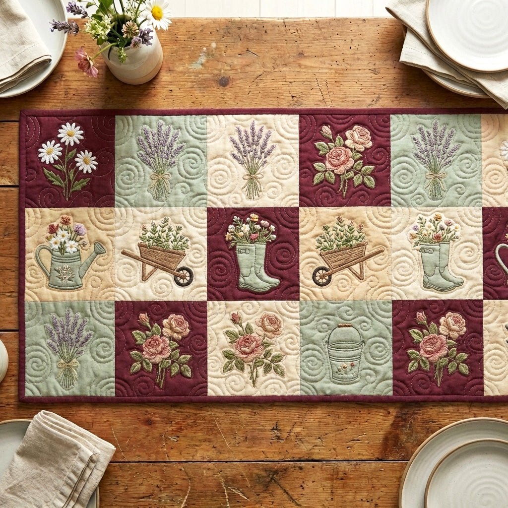 Vintage Garden Table Runner