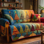 Vintage Holiday Pines Sofa Cover