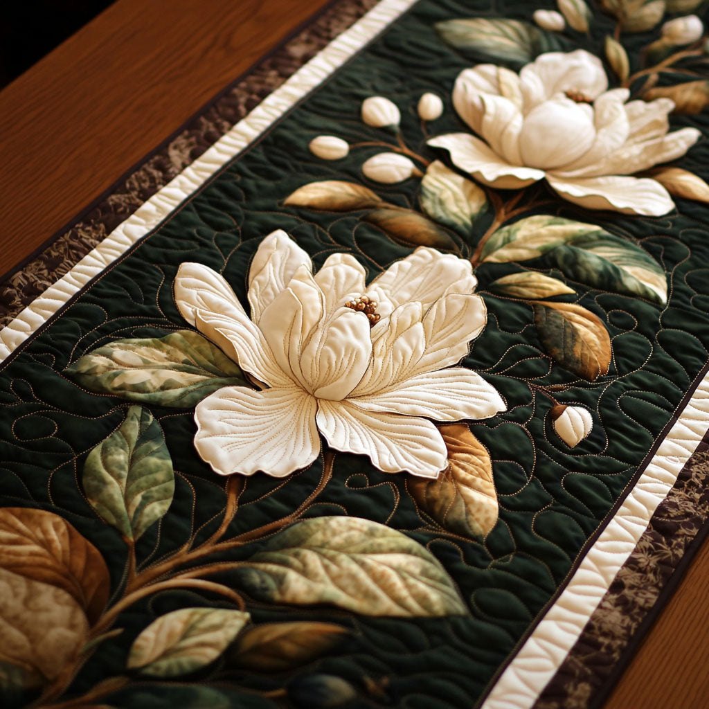 Vintage Magnolia Charm Table Runner