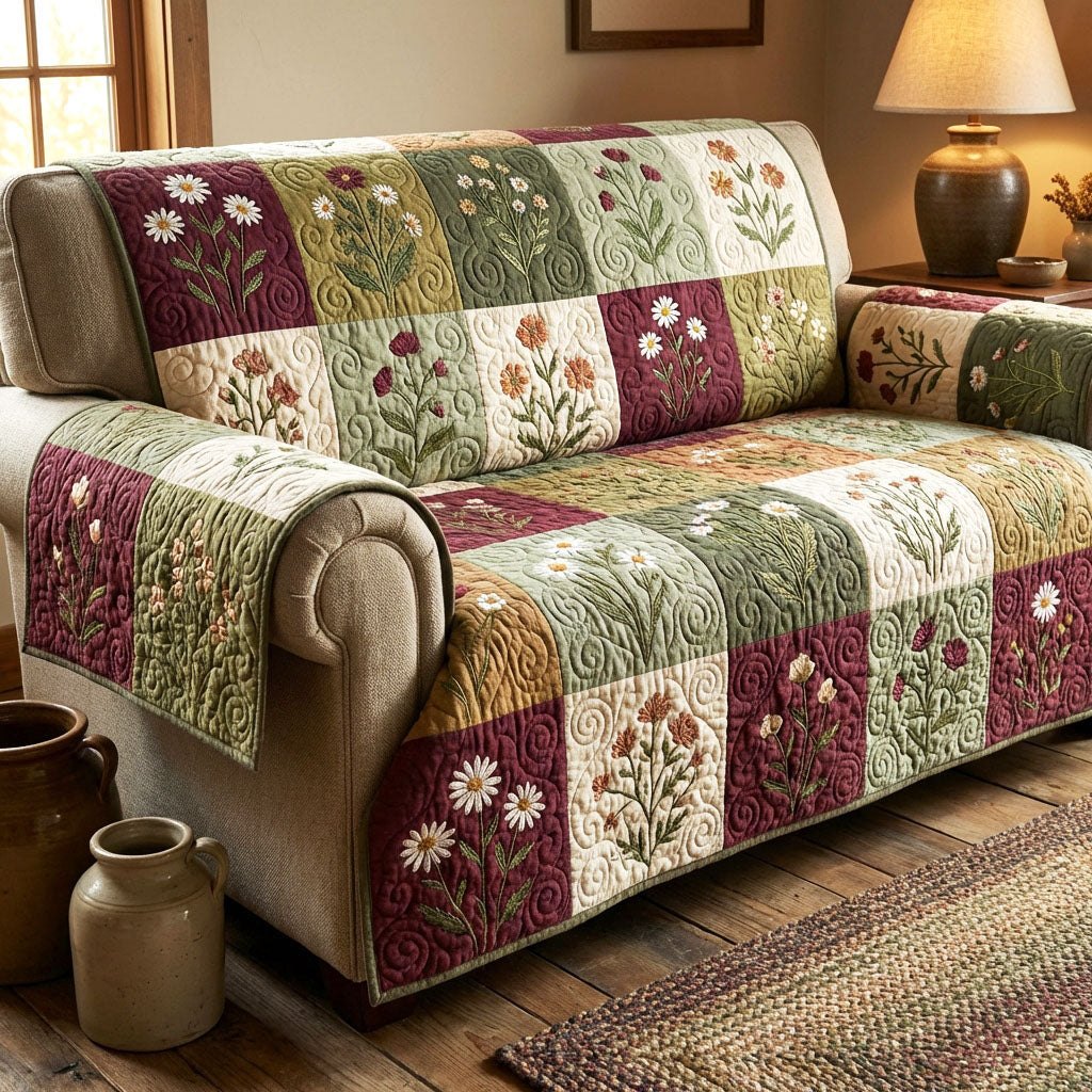 Vintage Patch Meadow Sofa Cover
