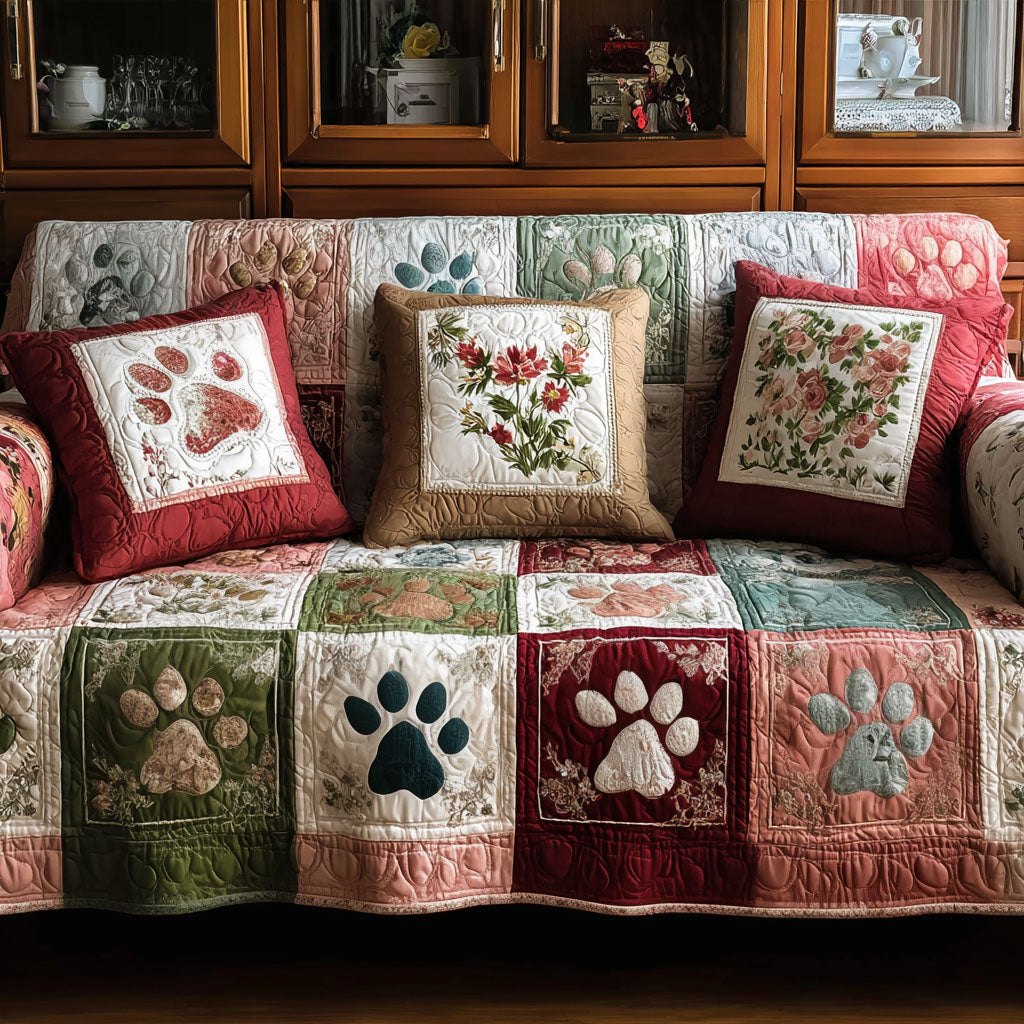 Vintage Paw Sofa Cover