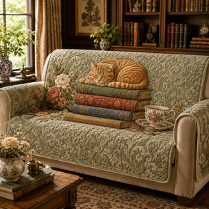 Vintage Scholar Paws Sofa Cover - Made to Order