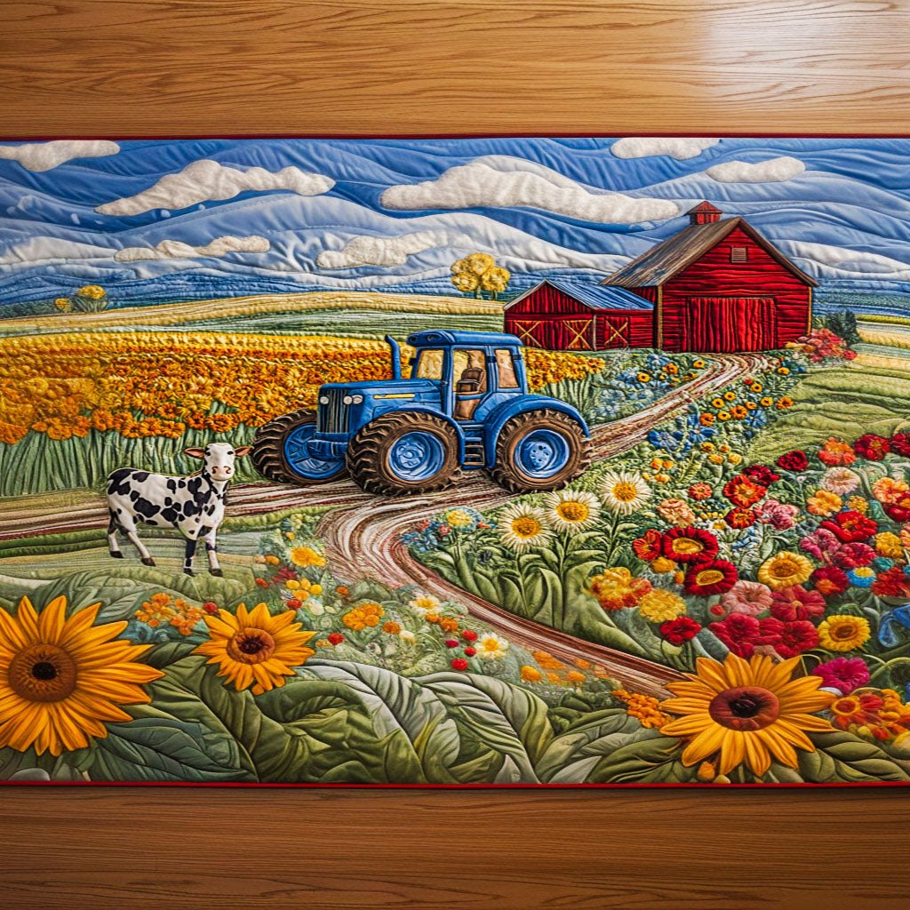 Vintage Tractor Table Runner