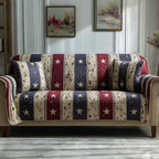 Stars and Stripes on a Faded Flag Sofa Cover