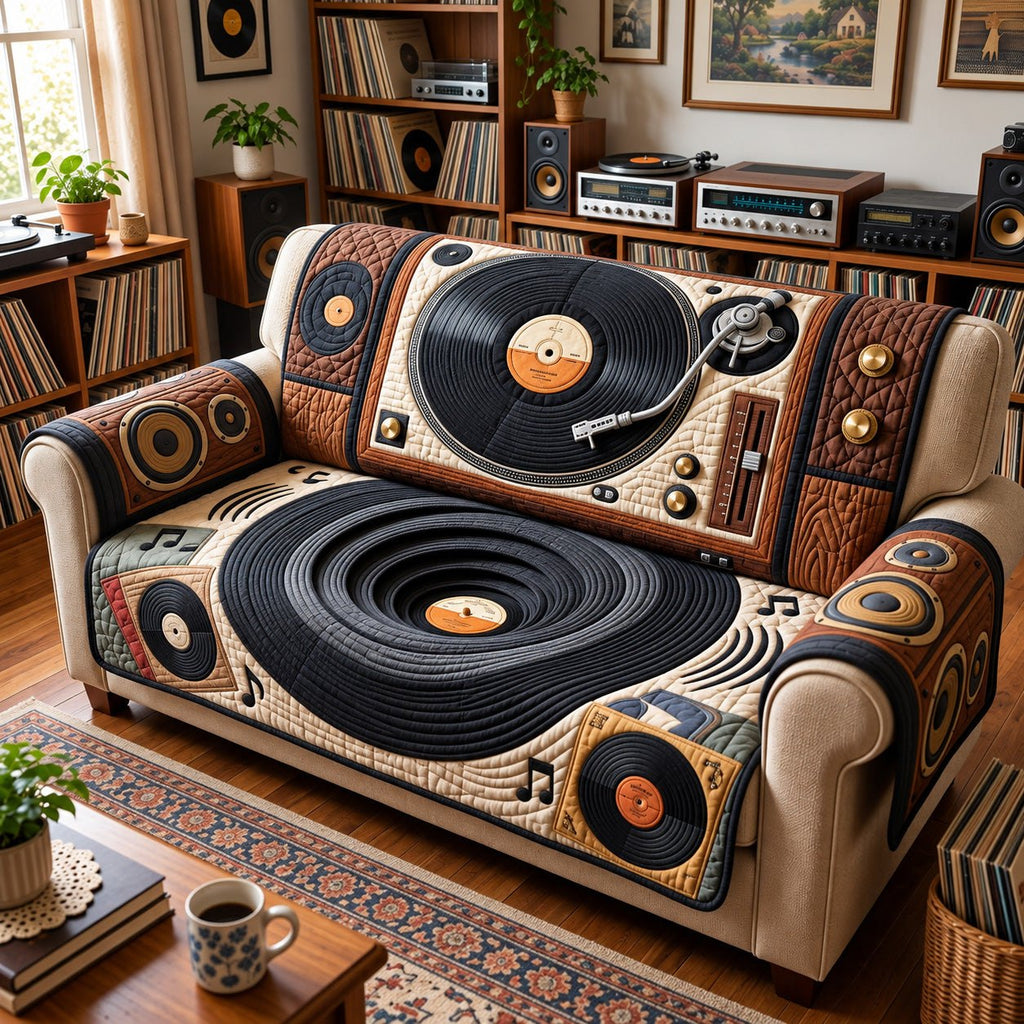 Vinyl Music Sofa Cover
