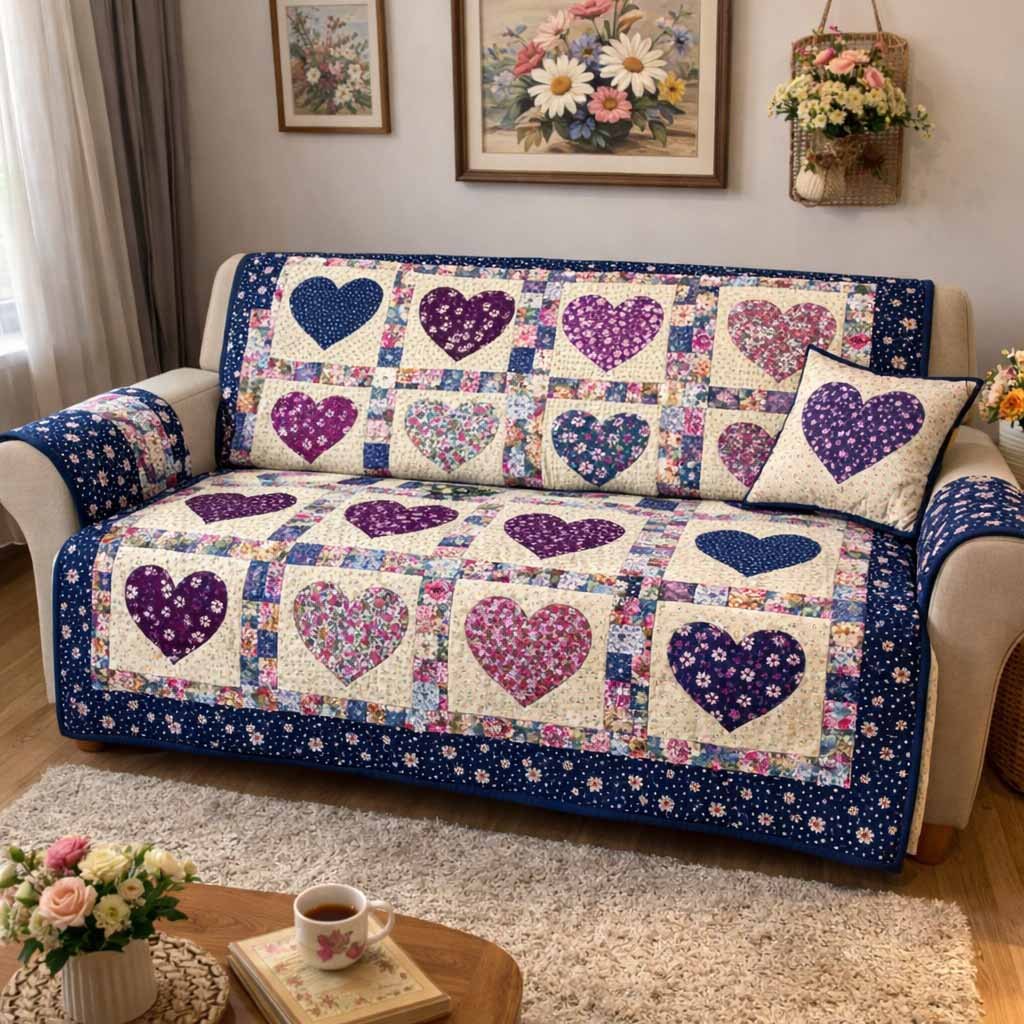 Violet Meadow Sofa Cover