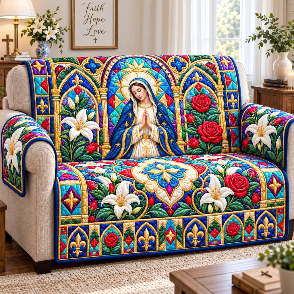 Virgin Mary Sacred Sofa Cover