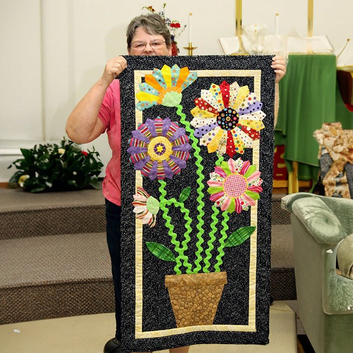 Vivid Blooms Pot Table Runner