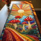 Vivid Mushroom Fields Table Runner
