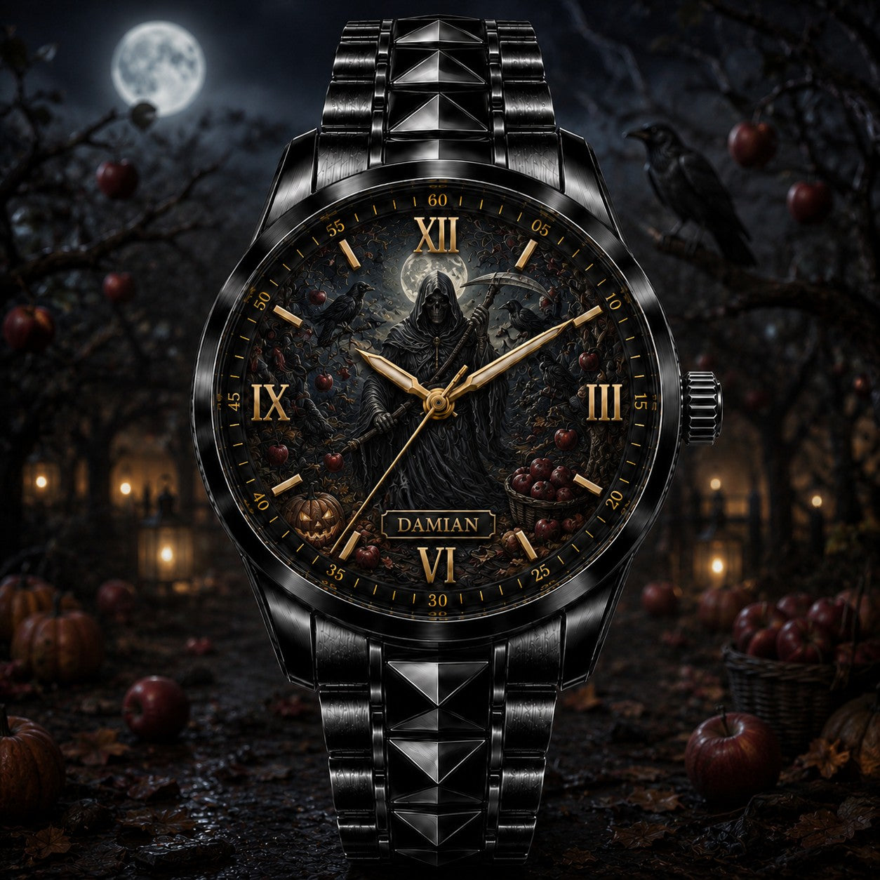 Custom Grim Reaper Orchard Watch — personalized with a custom name