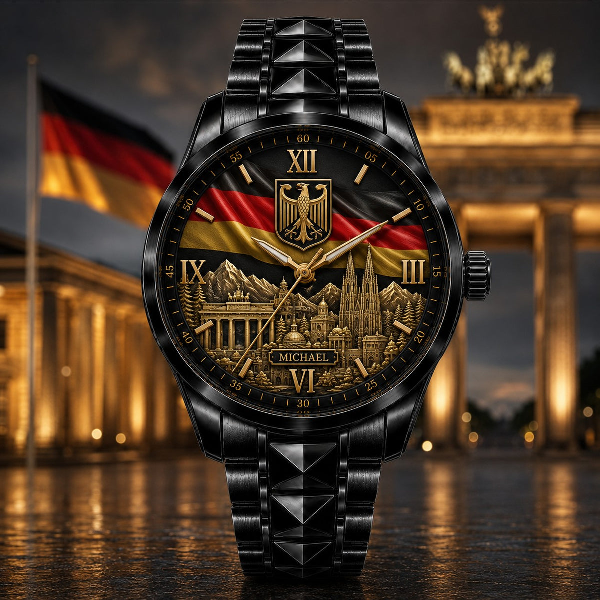 Custom Germany Heritage Watch — personalized with a custom name