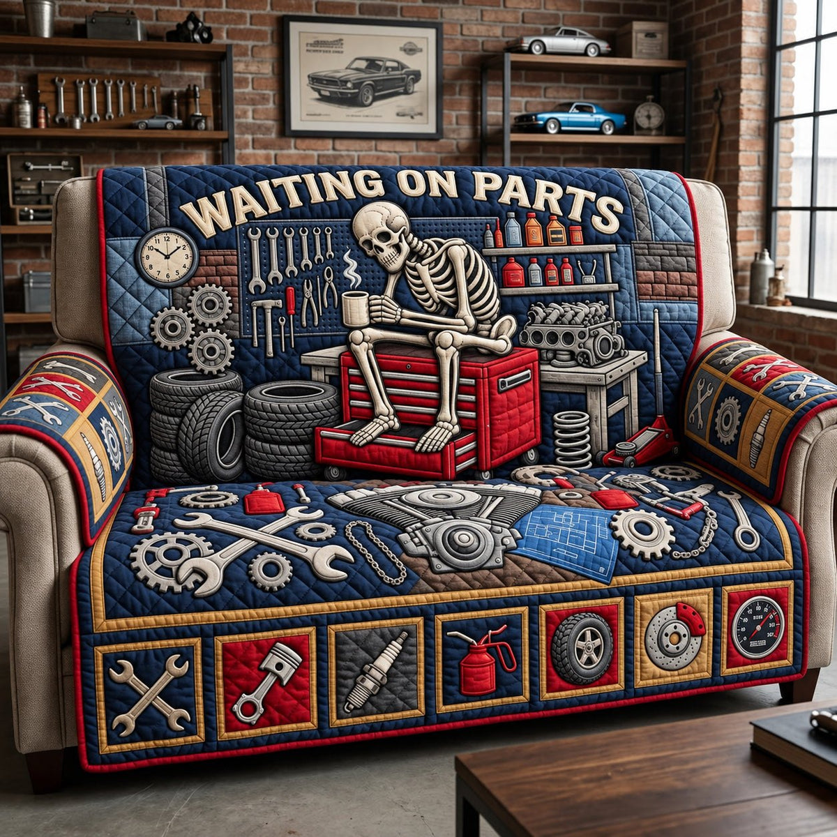 Waiting on Parts Sofa Cover