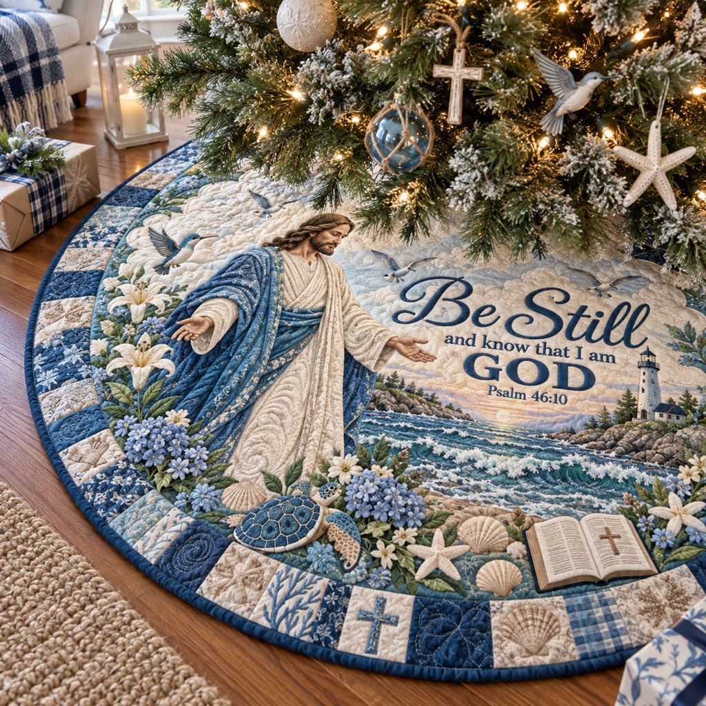 Walk By Faith Christmas Tree Skirt