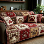 Warm Cabin Love Paw Sofa Cover