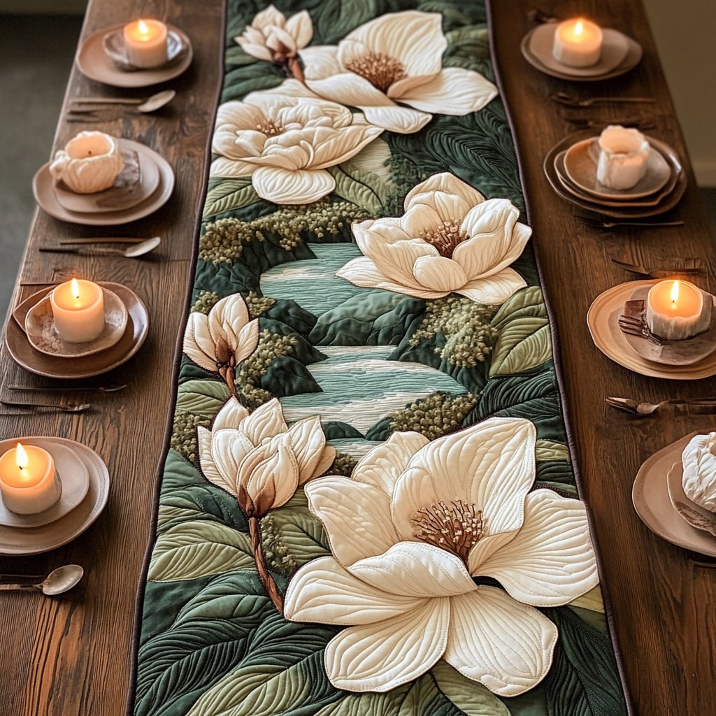 Waterside Floral Table Runner