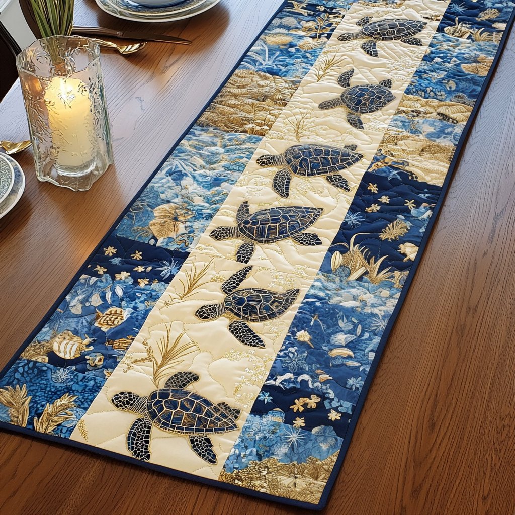 Waves Wander Table Runner
