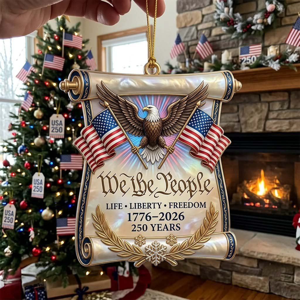 We the People Christmas Ornament