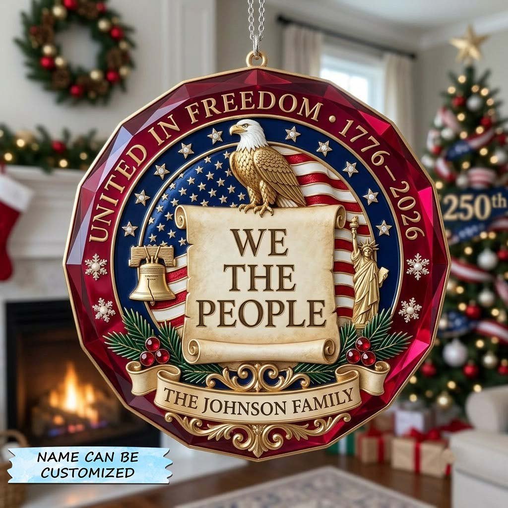 We the People Family Seal Christmas Ornament