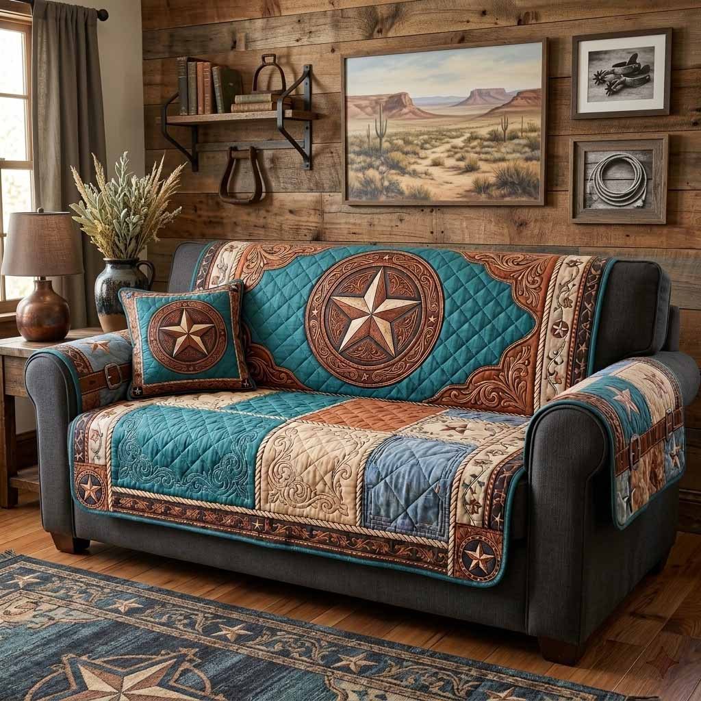 Western Badge Sofa Cover