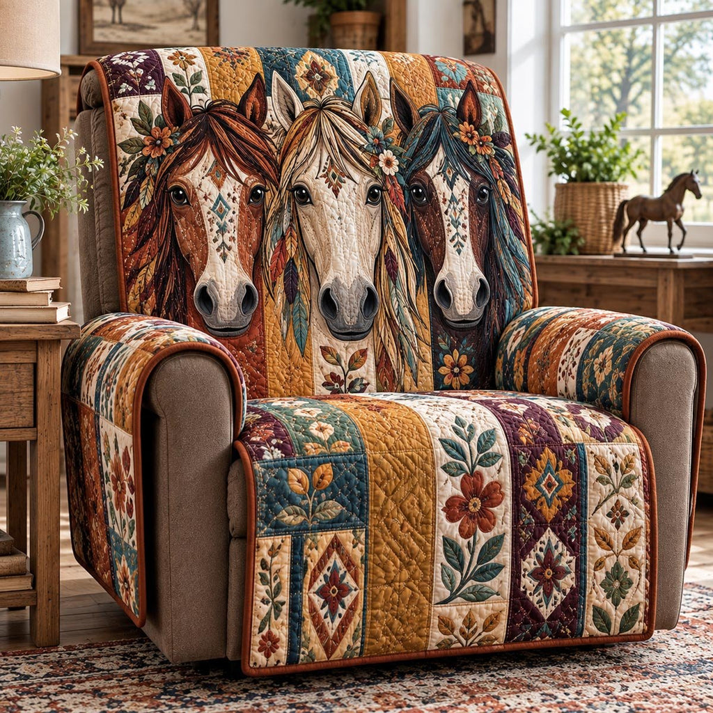 Western Horse Friends Sofa Cover