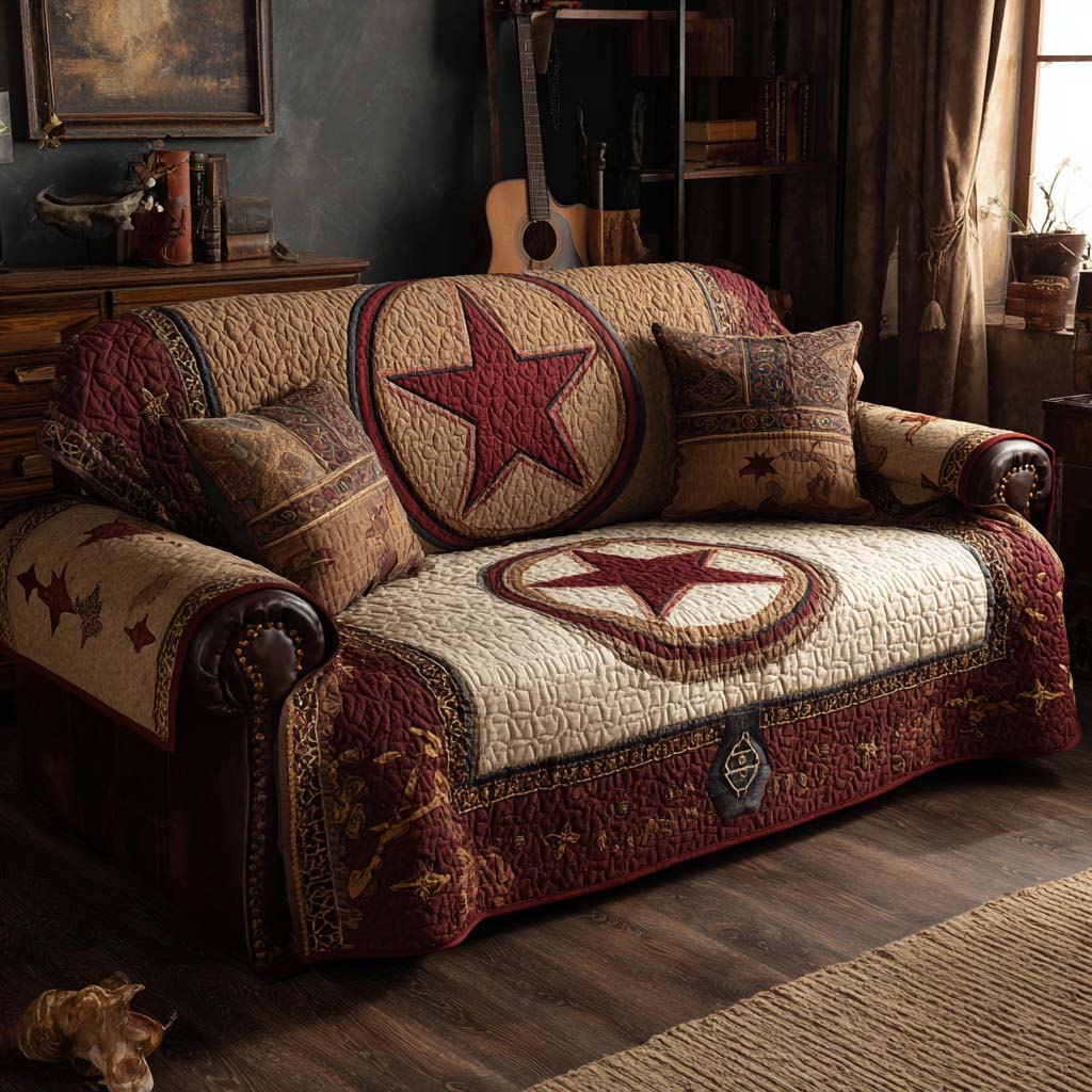 Western Star Emblem Sofa Cover