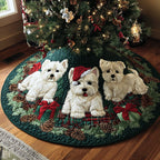 Westie Under the Tree Christmas Tree Skirt