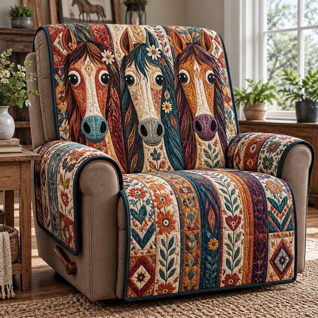 Whimsical Horse Friends Sofa Cover