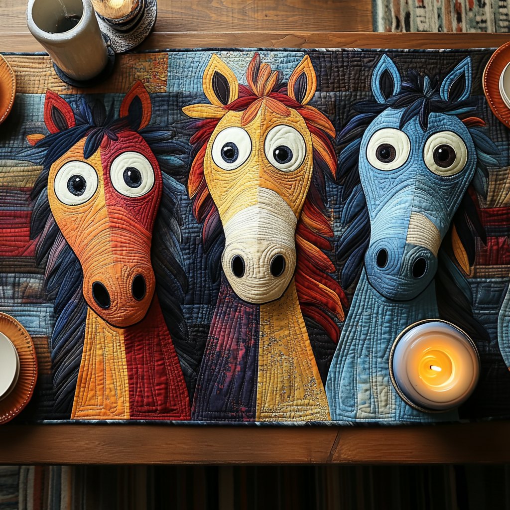 Whimsical Horse Table Runner