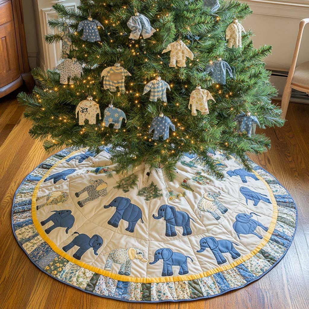 Whimsical Hues Christmas Tree Skirt