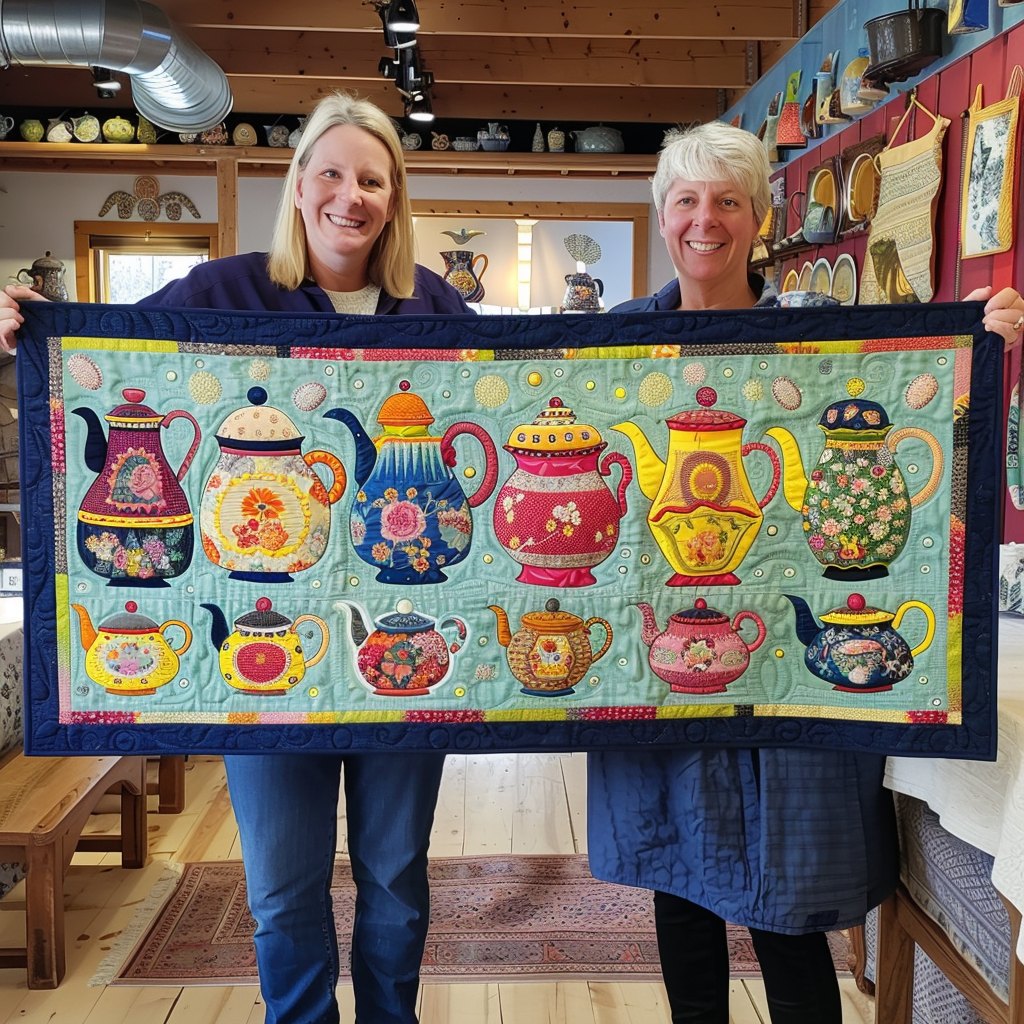 Whimsical Teapot Table Runner
