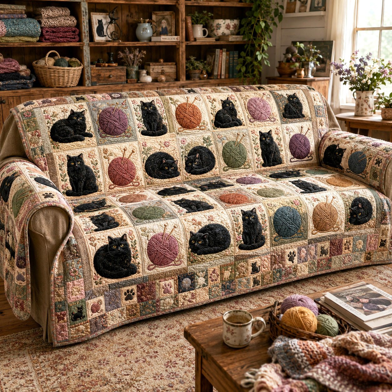 Whisker Knits Sofa Cover