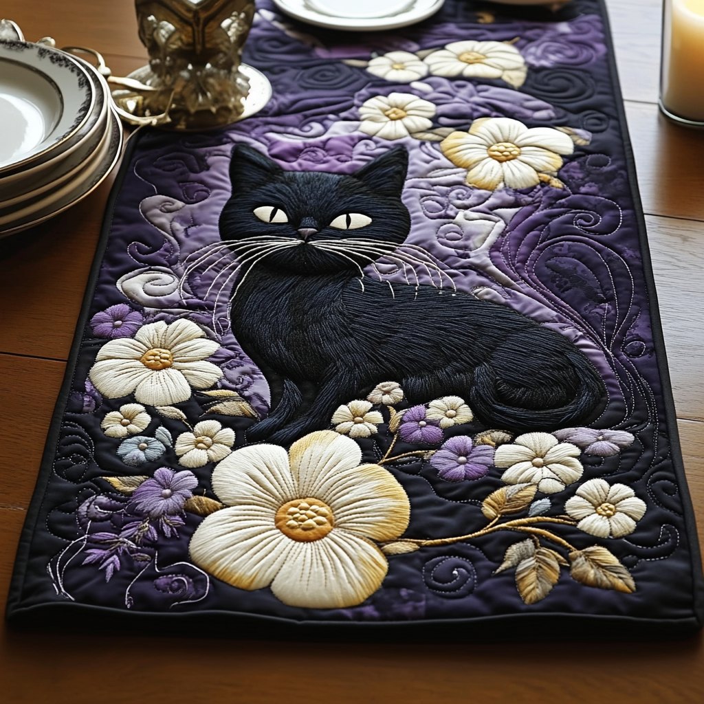 Whisker Moon Table Runner