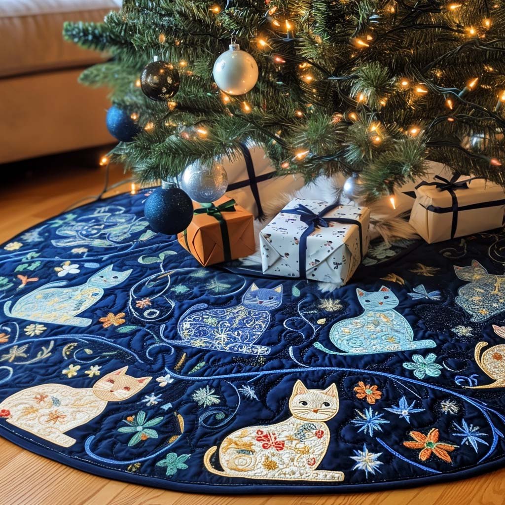 Whisker Whisper Christmas Tree Skirt