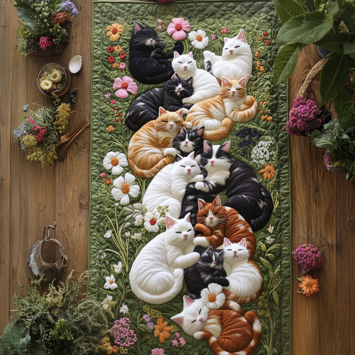 Whiskered Dreams Table Runner