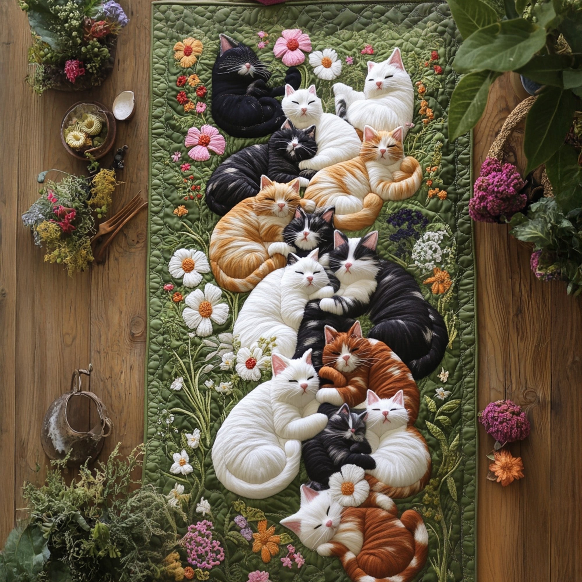 Whiskered Dreams Table Runner