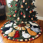 Whiskered Wonders Christmas Tree Skirt