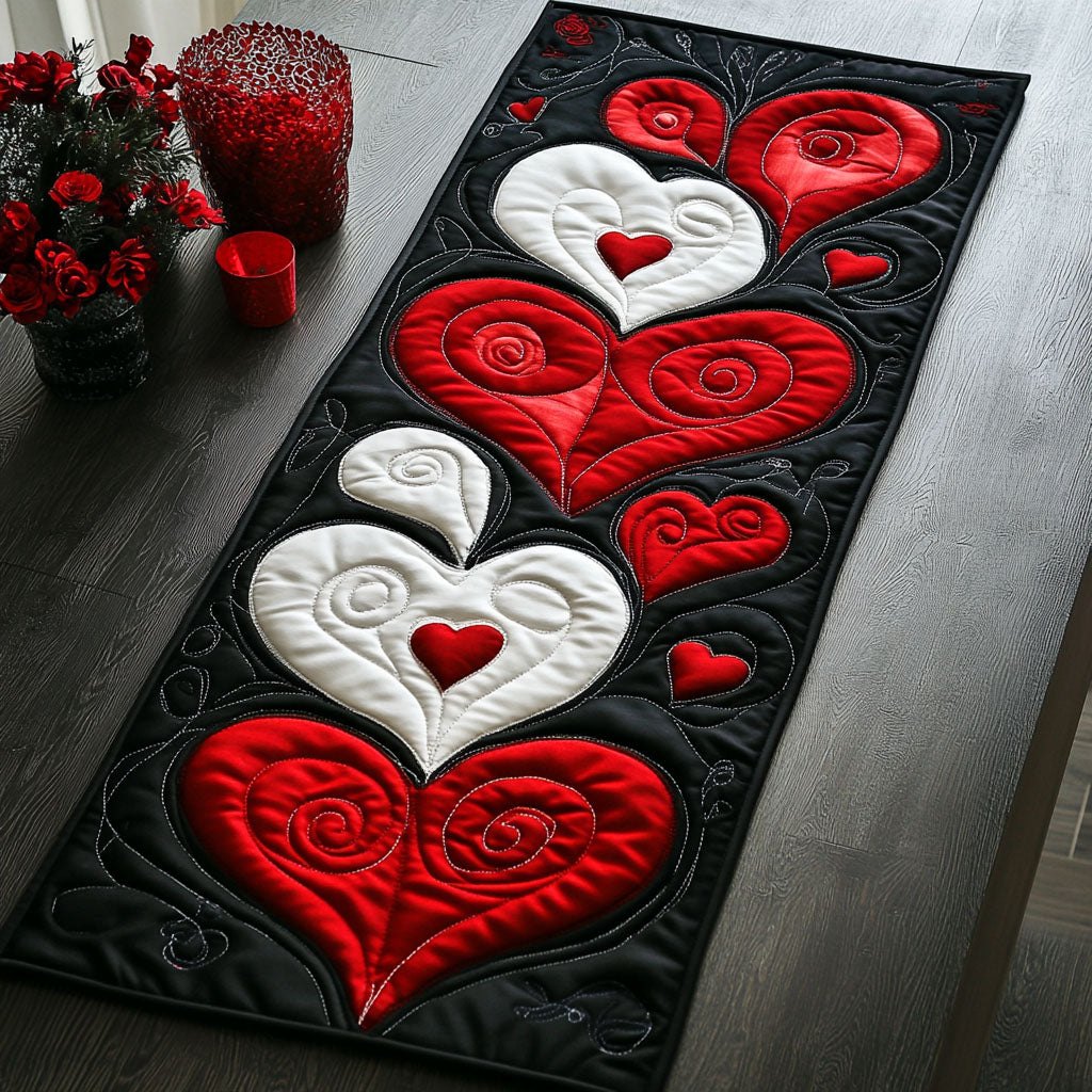 Whispered Hearts Table Runner