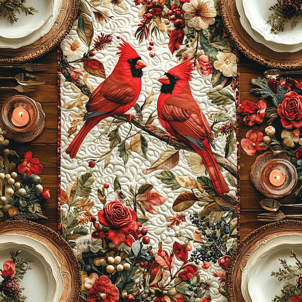 Whispering Cardinal Table Runner