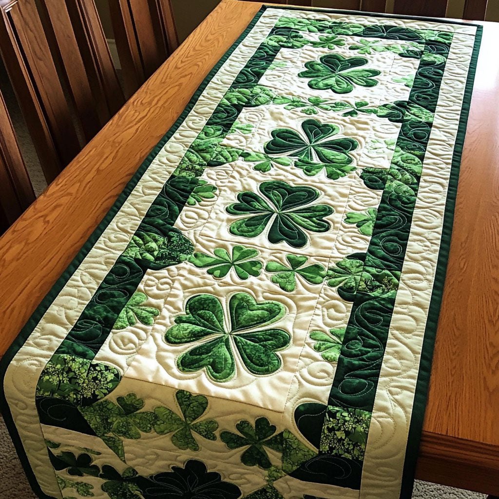 Whispering Clovers Table Runner